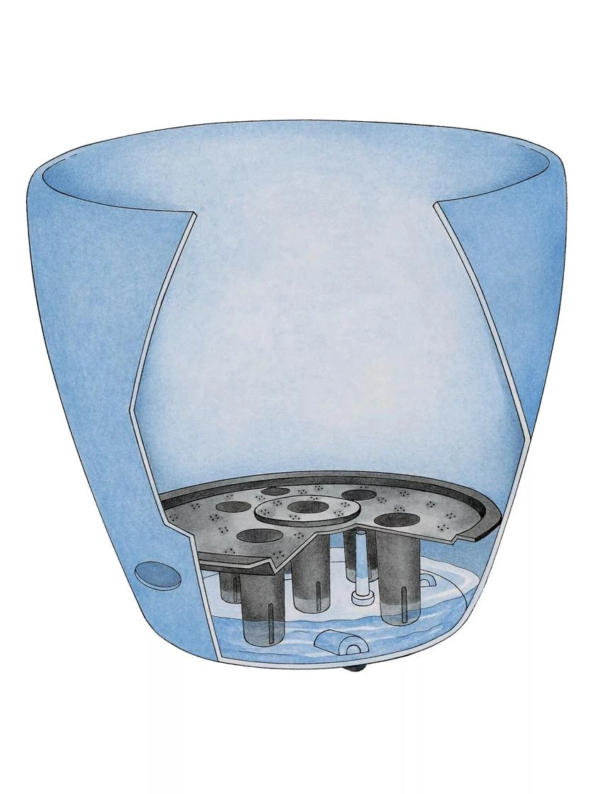 Viva Round Self-Watering Rolling Planter, 17.25” Diameter 3 Viva Round Self-Watering Rolling Planter, 17.25” Diameter - Image 3