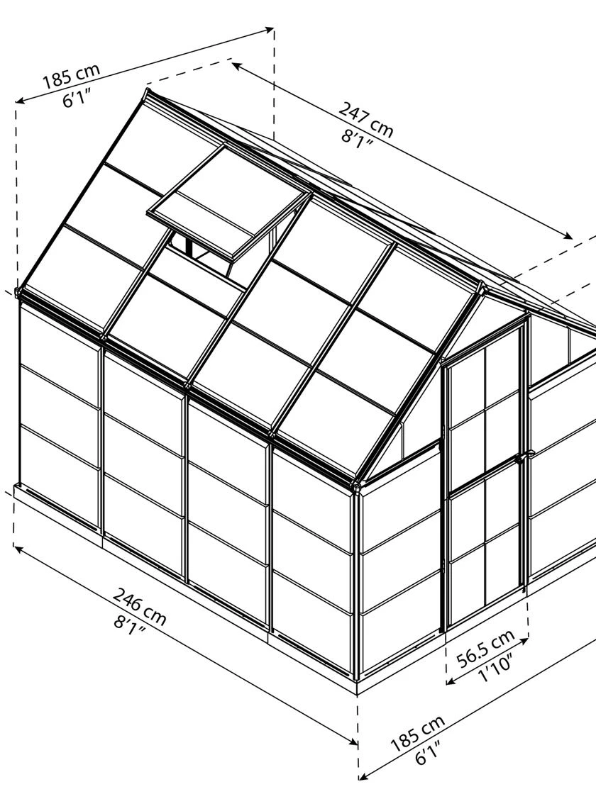 Canopia® By Palram Harmony™ Greenhouse, 6' 4 Canopia® By Palram Harmony™ Greenhouse, 6' - Image 4