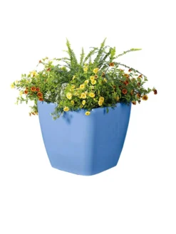 Viva Square Self-Watering Rolling Planter, 14" Diameter -Garden Care Series Store 8589777BL 6080 tif