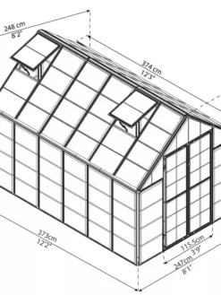Canopia® By Palram Harmony™ Snap & Grow Greenhouse, 8' -Garden Care Series Store 8591044 05V jpg