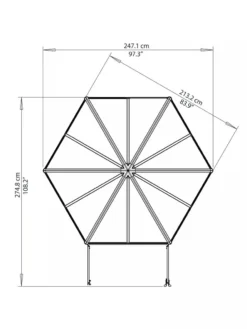 Canopia® By Palram Oasis Hexagon Greenhouse 11 Canopia® By Palram Oasis Hexagon Greenhouse -Garden Care Series Store 8596238 005V tif