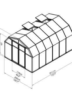 Canopia® By Palram Hobby Gardener Greenhouse, 8' -Garden Care Series Store 8599332 03V tif