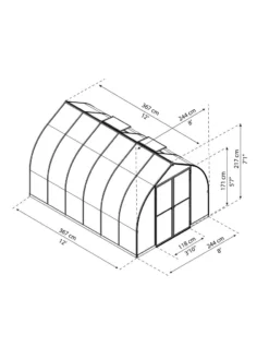 Canopia® By Palram Bella™ Greenhouse, 8' 31 Canopia® By Palram Bella™ Greenhouse, 8' -Garden Care Series Store 8599338 04v