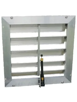 Monticello Greenhouse 18" Louver Wall Mounted Window With Solar Powered Opener