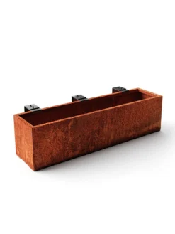 Veradek Metallic Series Corten Steel Railing Planters -Garden Care Series Store 8611611 05v