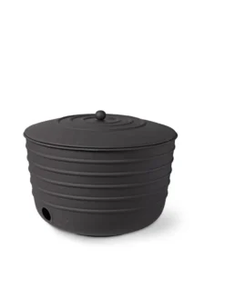 Matte Black Ribbed Hose Pot With Lid -Garden Care Series Store 8611991 5867 tif
