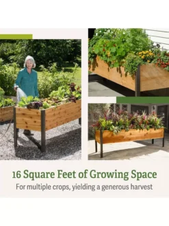 Self-Watering Elevated Planter Box, 2' X 8' -Garden Care Series Store b00eow8fhu raisedbed feature 2